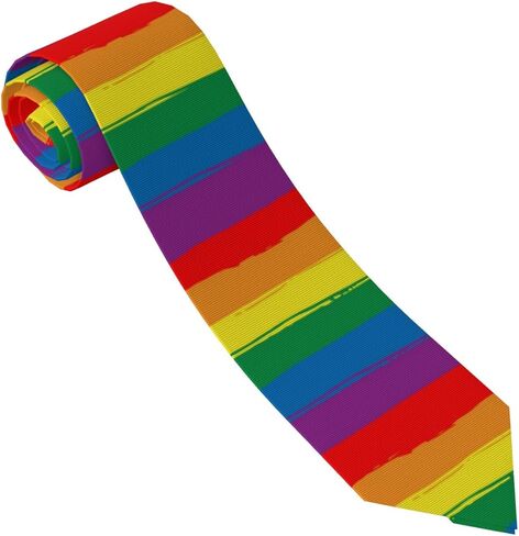 ربطة عنق عصرية للرجال LGBT Pride Rainbow Print ربطة عنق بمقاس واحد in Saudi Arabia