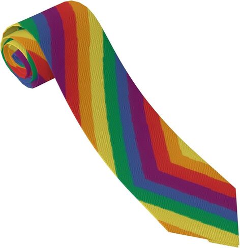 ربطة عنق عصرية للرجال LGBT Pride Rainbow Print ربطة عنق بمقاس واحد in Saudi Arabia