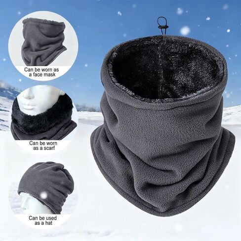 Winter Neck Warmer Neck Cover Windproof Fleece Face Mask for Skiing, Hiking, and Cycling Ultra-Warm Fleece Lining in Saudi Arabia