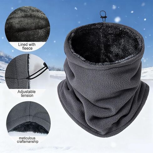 Winter Neck Warmer Neck Cover Windproof Fleece Face Mask for Skiing, Hiking, and Cycling Ultra-Warm Fleece Lining in Saudi Arabia
