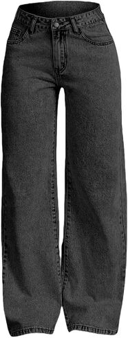 Youth Girls Baggy Straight Jeans Y2k Bowknot High Waist Wide Leg Washed Denim Pants Kids Cute Trendy Loose Fit Trousers in Saudi Arabia