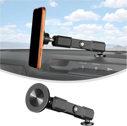 Linskip for Bronco Phone Holder Mount, Dashboard Universal Smartphone Holder Fit for 2021-2025 Ford Bronco Accessories 2/4 Door, Rotates Vertical and Horizontal, Easy One Touch, Interior Accessories in Saudi Arabia