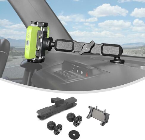 Linskip for Bronco Phone Holder Mount, Dashboard Universal Smartphone Holder Fit for 2021-2025 Ford Bronco Accessories 2/4 Door, Rotates Vertical and Horizontal, Easy One Touch, Interior Accessories in Saudi Arabia