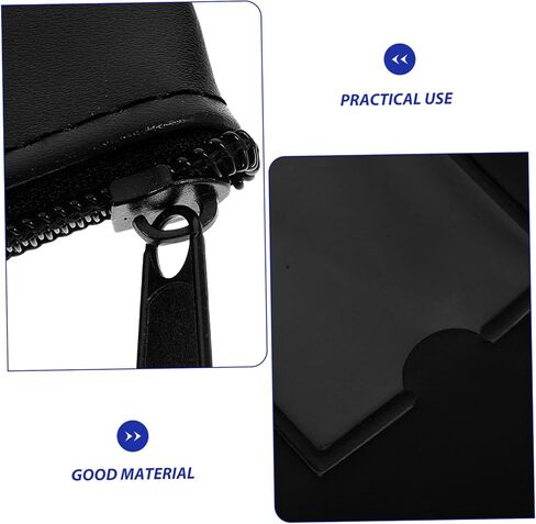 Homoyoyo 2Pcs Zipper Utility Bag with Window for Money and Checks Storage Fake Leather Cash Wallet with External Card Slot for and Coins Organization in Saudi Arabia
