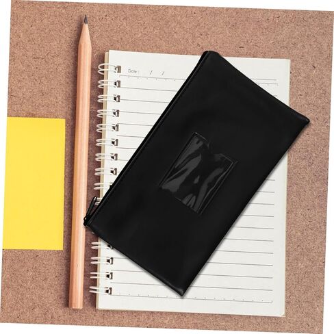 Homoyoyo 2Pcs Zipper Utility Bag with Window for Money and Checks Storage Fake Leather Cash Wallet with External Card Slot for and Coins Organization in Saudi Arabia