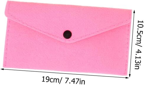 10Pcs Small Felt Storage Bags with Snap Button Closure Pockets for Phone Cash Earphones and Accessories Lightweight Portable Organizers in Saudi Arabia