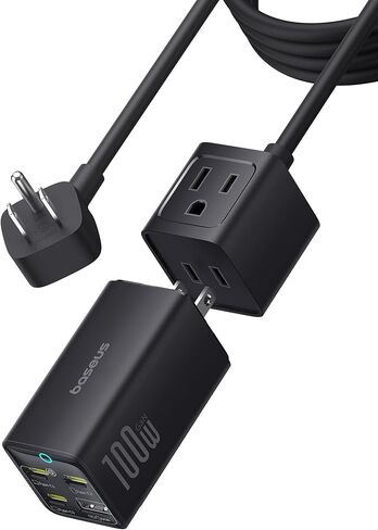 Baseus Power Strip Surge Protector 1200J - PD40W USB C شاحن تمديد الحبل مع 3 منافذ تيار متردد و3 منافذ USB شحن سريع لمحطة شحن المكتب وغرفة النوم والمنزل in Kuwait