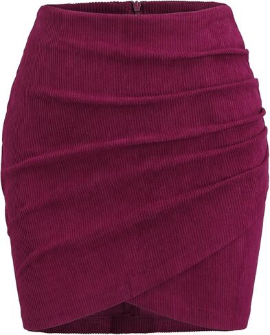 تنورة قصيرة للنساء Bodycon Ruched توليب مرونة عالية الخصر تنورة سروال قصير التفاف غير متناظرة مثير التنانير القصيرة in Kuwait