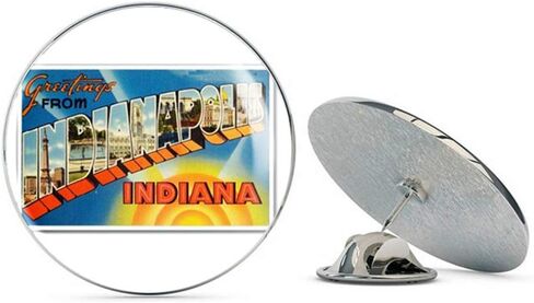 Greetings from Indianapolis Round Metal 0.75" Lapel Pin Hat Shirt Pin Tie Tack Pinback in Saudi Arabia