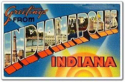 Greetings from Indianapolis Round Metal 0.75" Lapel Pin Hat Shirt Pin Tie Tack Pinback in Saudi Arabia