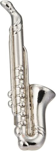 Knighthood Silver Saxophone Tie Pin/Tie Bar Silver Lapel Pin Badge Coat Suit Wedding Gift Party Shirt Collar Accessories Brooch for Men in Saudi Arabia
