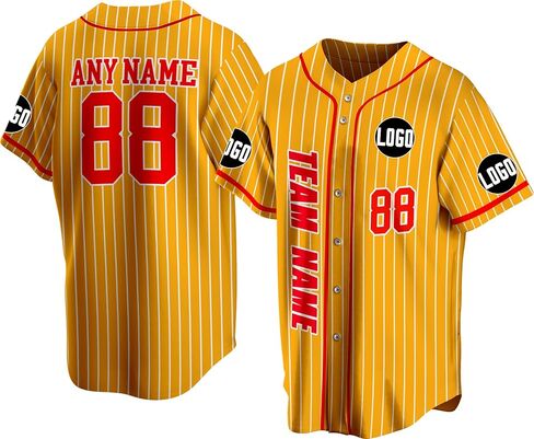 Custom Baseball Jersey Stitched Printed Your Name Number Logo on Jersey Back for Men Women Youth Baseball Fans in Kuwait
