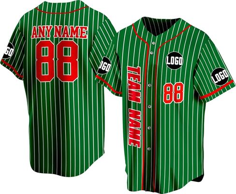 Custom Baseball Jersey Stitched Printed Your Name Number Logo on Jersey Back for Men Women Youth Baseball Fans in Kuwait