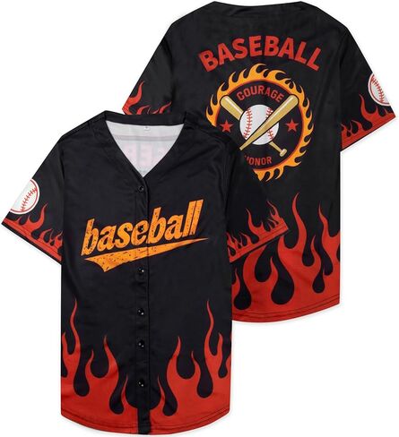 Baseball Jersey for Women Game Day Shirt Baseball Graphic Fan Number Tees Button up Short Sleeve Top in Saudi Arabia
