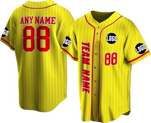 Custom Baseball Jersey Stitched Printed Your Name Number Logo on Jersey Back for Men Women Youth Baseball Fans in Kuwait