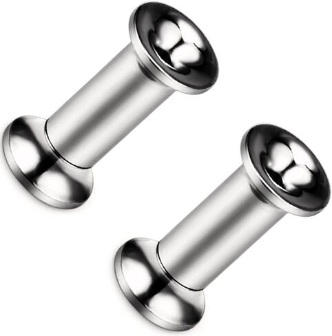 10G 8G 6G 4G 2G 0G 00G F136 Titanium Ear Gauges Tunnels Double Flared Flesh Plugs Earrings Hypoallergenic Implant Medical Surgical Steel External Plugs Piercing Jewelry for Women Men in Saudi Arabia