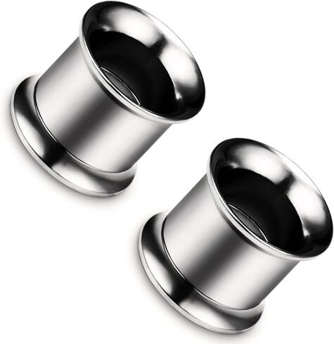 10G 8G 6G 4G 2G 0G 00G F136 Titanium Ear Gauges Tunnels Double Flared Flesh Plugs Earrings Hypoallergenic Implant Medical Surgical Steel External Plugs Piercing Jewelry for Women Men in Saudi Arabia