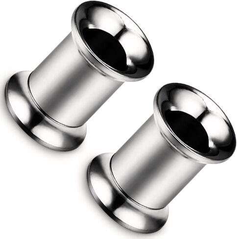 10G 8G 6G 4G 2G 0G 00G F136 Titanium Ear Gauges Tunnels Double Flared Flesh Plugs Earrings Hypoallergenic Implant Medical Surgical Steel External Plugs Piercing Jewelry for Women Men in Saudi Arabia