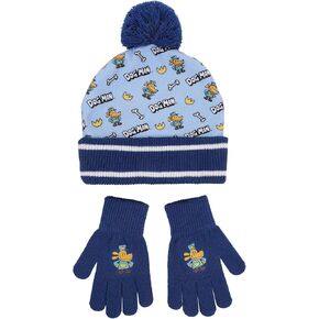 Dog Man All-Over Character Print Youth 2-Piece Knit Beanie & Gloves Set in Saudi Arabia