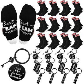 Berlune Appreciation Gifts Bulk for Employee Best Team Ever Socks Keychains Gifts for Coworkers Women Men in Saudi Arabia