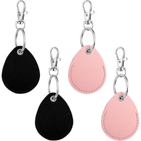 4 Pack Leather Key Fob Holder ID Card Keys Chain Protector Case Cover PU Leather Keychain Key Holder for Keys ID Cards Access Control in Kuwait