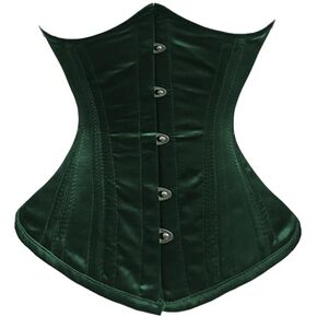 Women Underbust Satin Steel Boned Waist Trainer Curvy gothic Style Corset K-50s in Saudi Arabia