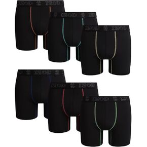 IZOD Men's Boxer Briefs - 6 Pack Ultrasoft Performance Mens Underwear Boxers - Breathable Sport Boxers for Men (S-XL) in Kuwait