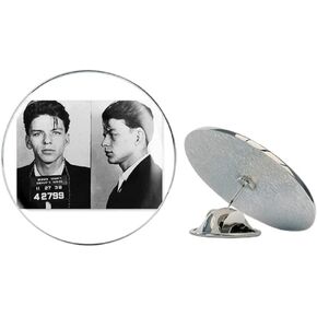 Frank Sinatra Arrested Police Mugshot 1938 Round Metal 0.75" Lapel Pin Hat Shirt Pin Tie Tack Pinback in Saudi Arabia