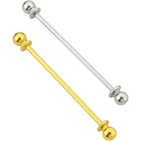 2 Pcs Collar Pins for Men, Tie Pins for Men Dress Shirts, Gold Tie Bar, Shirt Pins for Formal Attire, Collar Clips for Professional Look in Kuwait