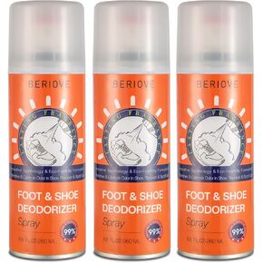 رذاذ مزيل الروائح الكريهة للأحذية للرائحة: مزيل الروائح الكريهة للأحذية لجميع الأحذية - مزيل الروائح الكريهة للأحذية للعمل والأطفال والجري والرياضات الرياضية - 260 مل (3 عبوات) in Kuwait