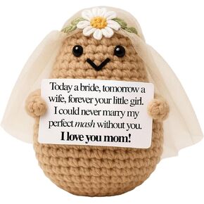M.O.Q. Bridesmaid Proposal Wedding Party Will You Be My Bridesmaid Maid of Honor Positive Potato Gifts Ideas, Bachelorette, Small Cute Stuff Things, Handmade Crochet (Maid of Honor) in Saudi Arabia