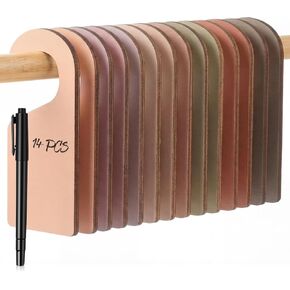 Patelai 15 Pcs Blank Wooden Clothing Rack Divider Closet Blank Organizers Hanger Separators Hanging Closet Divider with Marker Pen for Home Nursery Clothes in Kuwait