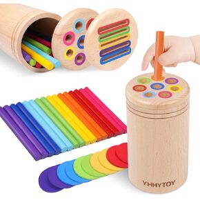 Montessori Toys for 2 3 4 Years Old, 3 in 1 Educational Sensory Color Sorting Toys for Toddlers 1-3, Fine Motor Skills Preschool Learning Activities, 2 3 4 Year Old Girls Boys Birthday Gifts in Kuwait