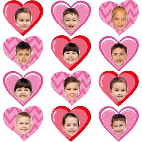 45 Pcs Valentine Heart Cutouts for Bulletin Board Decor with Photo Space for DIY Craft Photo Valentines Day Classroom Home Decoration in Saudi Arabia