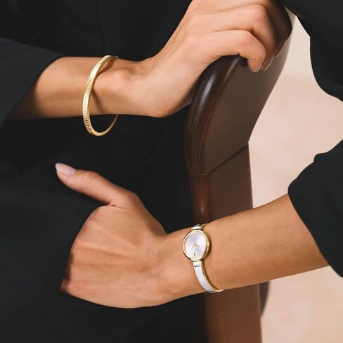 Movado Moda Women's Bangle Watch - Swiss Quartz, Stainless Steel - Classic, Modern Luxury Fashion Timepiece for Her - 24mm in Saudi Arabia