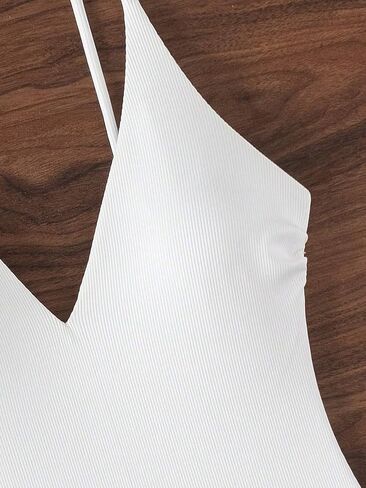 بدلة سباحة نسائية مثيرة بدون ظهر بشريط سباغيتي قطعة واحدة مونوكيني أنيق عالي التمدد للشاطئ والعطلات in Kuwait