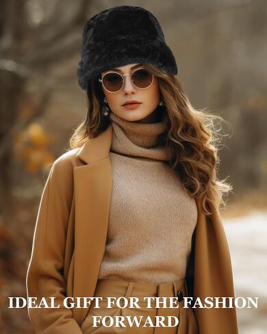 Newcotte 4 Pack Winter Bucket Hat Faux Fur Fisherman Cap Fluffy Fuzzy Warm Hat for Women Men Furry Warm Fisherman Cap Gift for Cold Weather Casual Trips Sports Skiing in Saudi Arabia