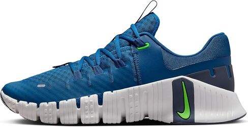 حذاء التمارين Nike Free Metcon 5 للرجال (DV3949-401، أزرق داكن/أزرق ثاندر/بلاتيني ملون) مقاس 13 in Kuwait