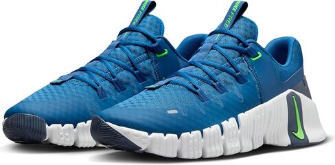 حذاء التمارين Nike Free Metcon 5 للرجال (DV3949-401، أزرق داكن/أزرق ثاندر/بلاتيني ملون) مقاس 13 in Kuwait