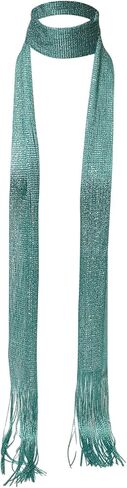 Verdusa Women's Shiny Fringe Thin Scarf Elegant Lightweight Neck Scarves in Saudi Arabia
