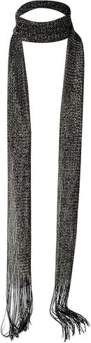 Verdusa Women's Shiny Fringe Thin Scarf Elegant Lightweight Neck Scarves in Saudi Arabia