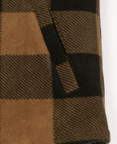ThCreasa Boys Quilted Lined Winter Fleece Jacket Plaid Snap Button Shacket, Warm Kids Outerwear in Saudi Arabia