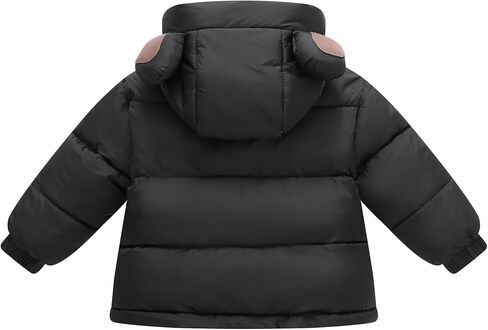 AMIYAN Toddler Boys Winter Coat Girls Down Jacket Hooded Fleece Outwear 3D Ear Padded Puffer Jacket With Pockets in Saudi Arabia