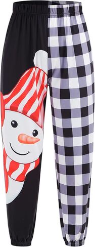 GRAJTCIN Chirstmas Sweatpants Women Elastic Waist Chirstmas Print Sweatpants Fun Haroun Pants with Pockets in Saudi Arabia