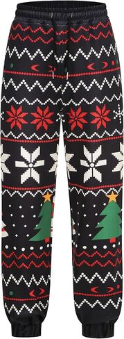 GRAJTCIN Chirstmas Sweatpants Women Elastic Waist Chirstmas Print Sweatpants Fun Haroun Pants with Pockets in Saudi Arabia