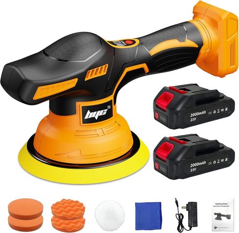 Cordless Car Buffer Polisher for Dewalt 20V Battery, 6 Inch Portable Orbital Buffer Polisher Kit, 8 Variable Speed Car Polisher for Car Detailing/Polishing/Waxing (Battery Not Include) in Saudi Arabia
