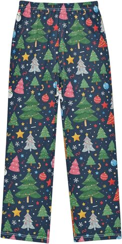 Pfrewn Christmas Winter Pajama Pants Merry Christmas Soft PJs Long Sleep Lounge Bottoms 6-14 Years in Saudi Arabia