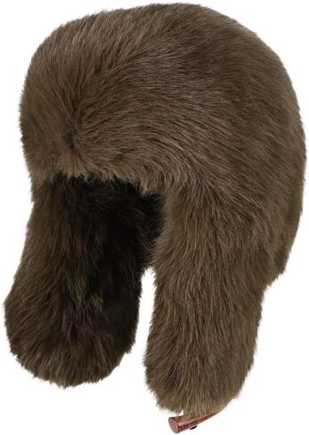 Unisex Winter Trooper Trapper Hat Faux Fur Russian Ushanka Cap Warm Ear Flaps Hat Furry Outdoor Hunting Skiing Hat in Saudi Arabia