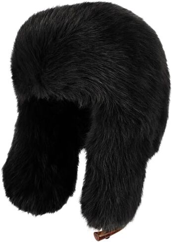 Unisex Winter Trooper Trapper Hat Faux Fur Russian Ushanka Cap Warm Ear Flaps Hat Furry Outdoor Hunting Skiing Hat in Saudi Arabia