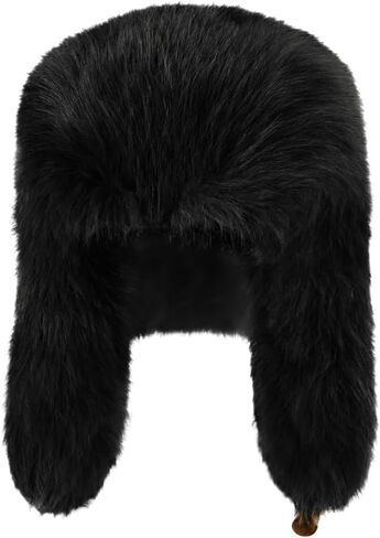 Unisex Winter Trooper Trapper Hat Faux Fur Russian Ushanka Cap Warm Ear Flaps Hat Furry Outdoor Hunting Skiing Hat in Saudi Arabia